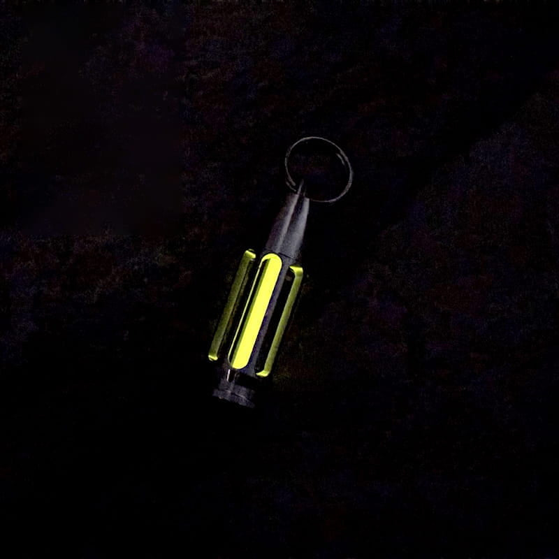 TC4 Titanium Bullet Glow Vial Pendant