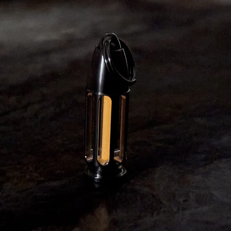 TC4 Titanium Bullet Glow Vial Pendant