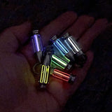 TC4 Titanium Bullet Glow Vial Pendant