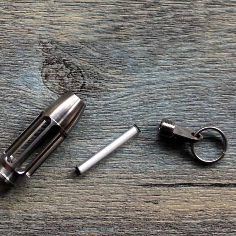 TC4 Titanium Bullet Glow Vial Pendant