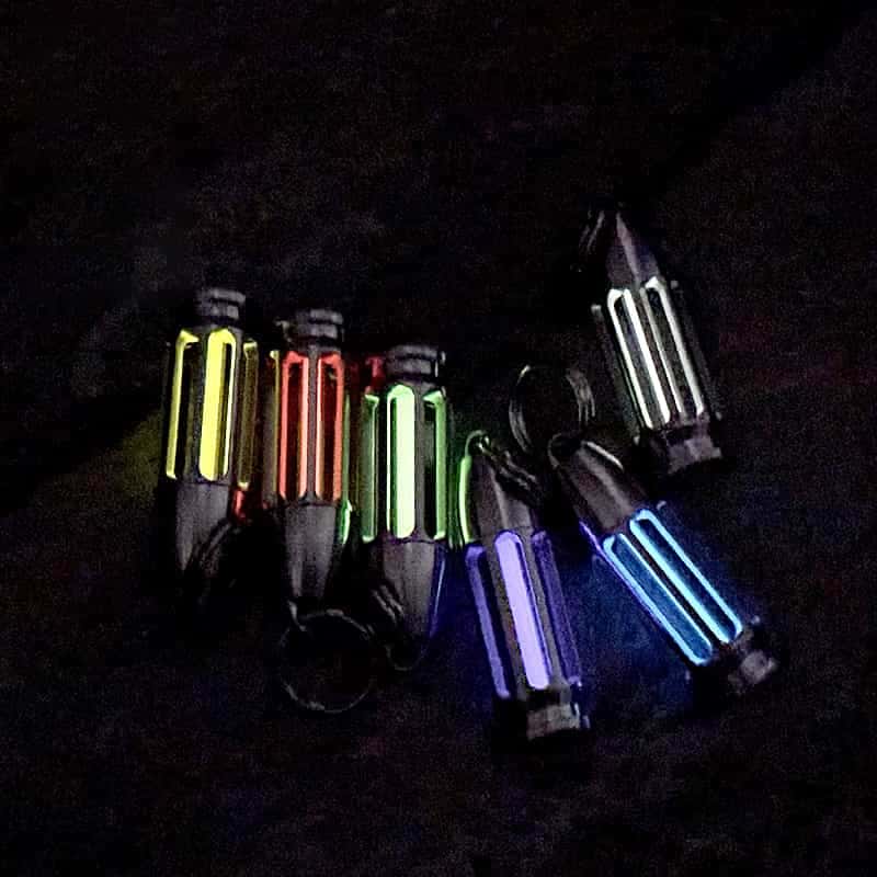 TC4 Titanium Bullet Glow Vial Pendant