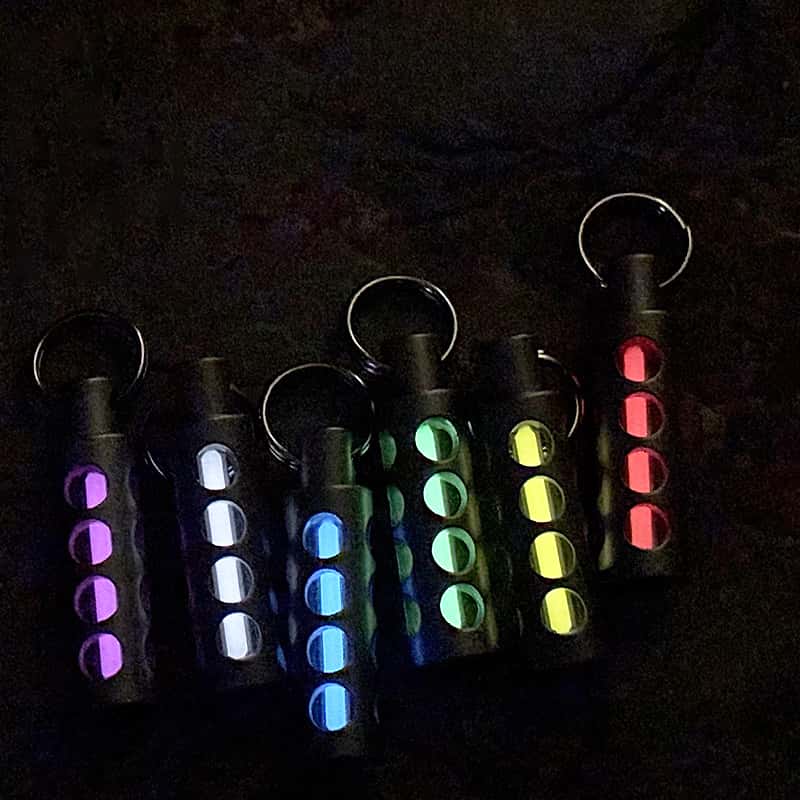 TC4 Titanium Glow Tube Keychain
