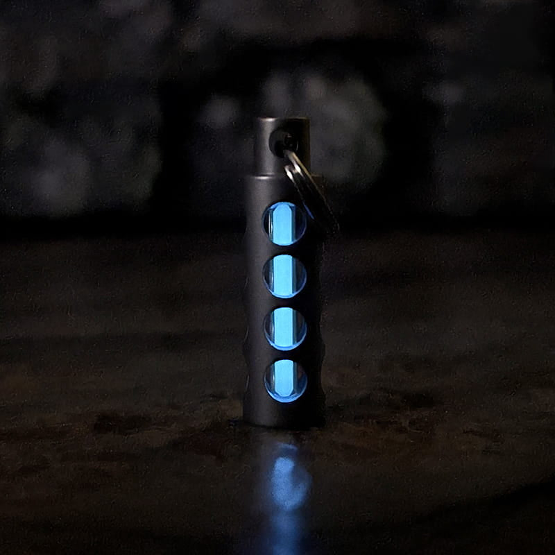 TC4 Titanium Glow Tube Keychain
