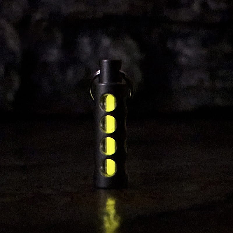 TC4 Titanium Glow Tube Keychain