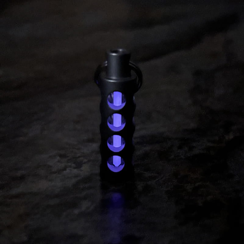 TC4 Titanium Glow Tube Keychain