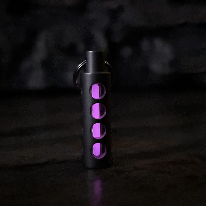 TC4 Titanium Glow Tube Keychain