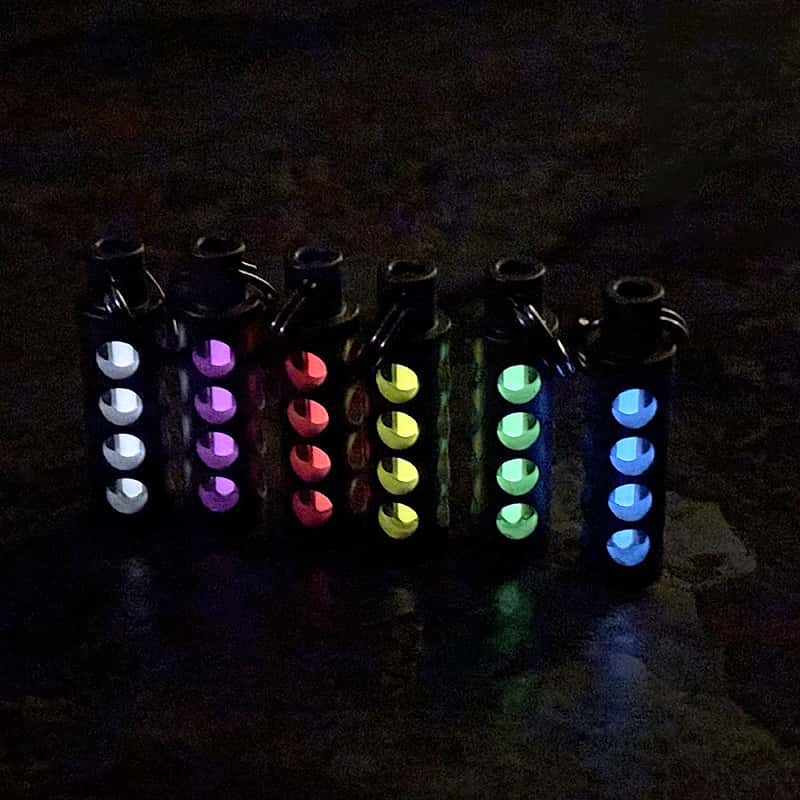 TC4 Titanium Glow Tube Keychain