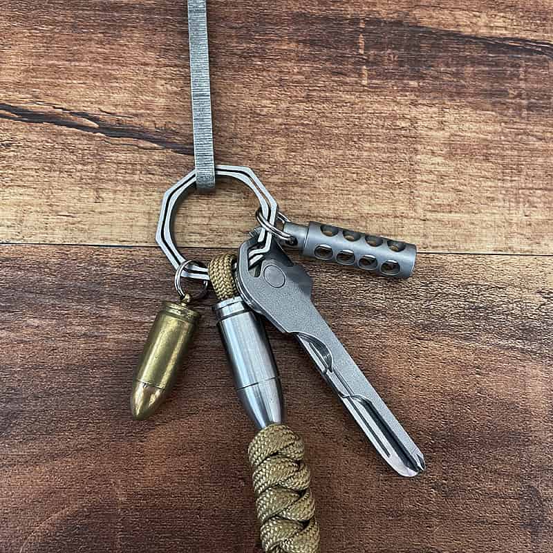 TC4 Titanium Glow Tube Keychain