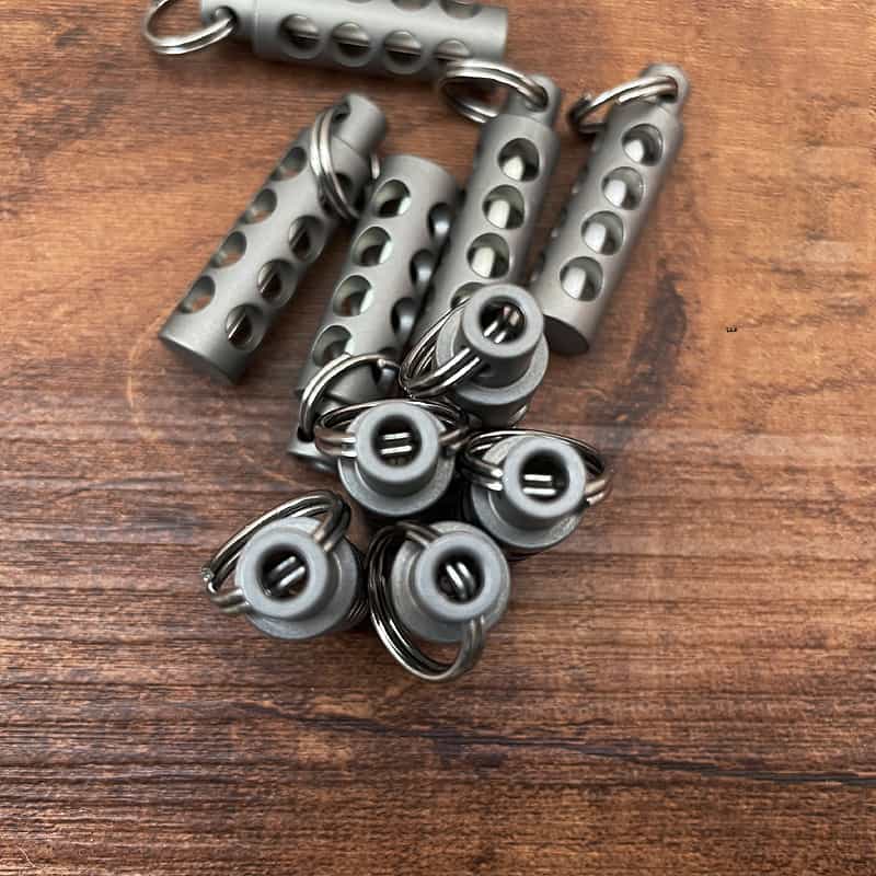 TC4 Titanium Glow Tube Keychain
