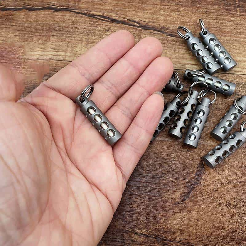 TC4 Titanium Glow Tube Keychain