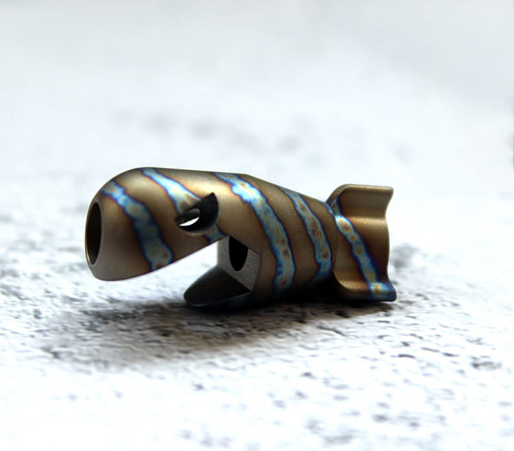 TC4 Titanium Mini Shark EDC Pendant