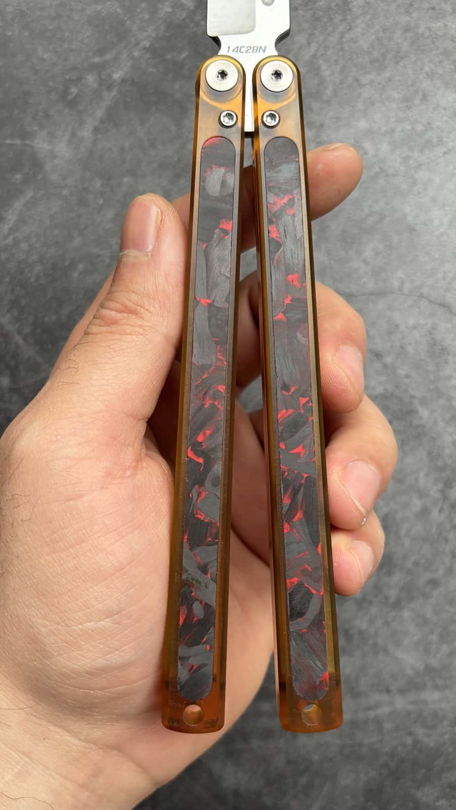 TC4 Titanium & Ultem Butterfly Folding Comb