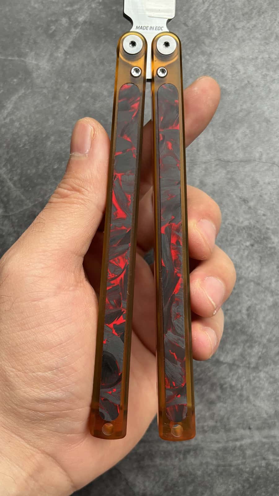 TC4 Titanium & Ultem Butterfly Folding Comb