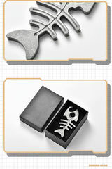 Titanium Fishbone Skeleton Bottle Opener EDC Keychain Multi Tool