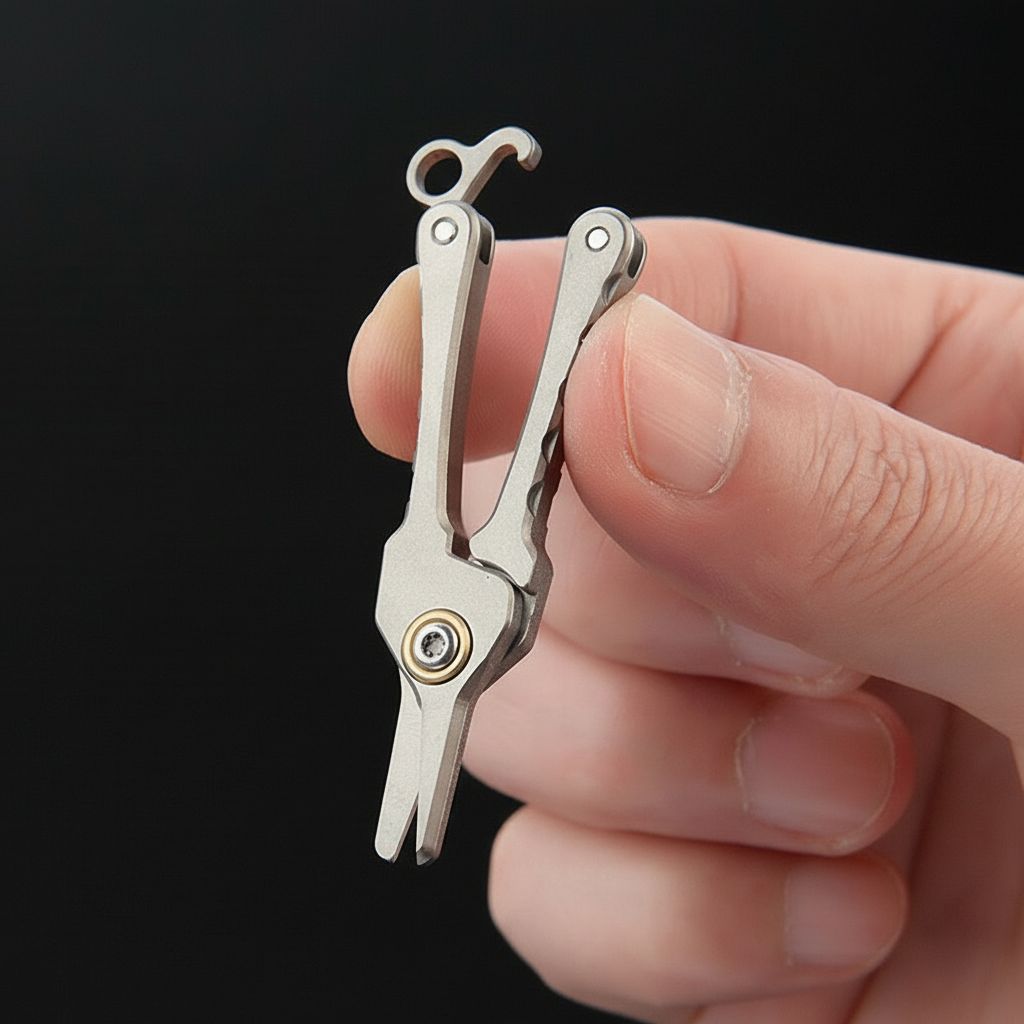 Titanium Nose Hair Scissors – Precision Micro Grooming Tool for Everyday Carry