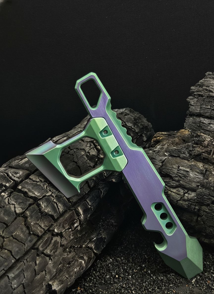 Titanium Modular EDC Pry Bar and Tactical Multi Tool with Removable Handle