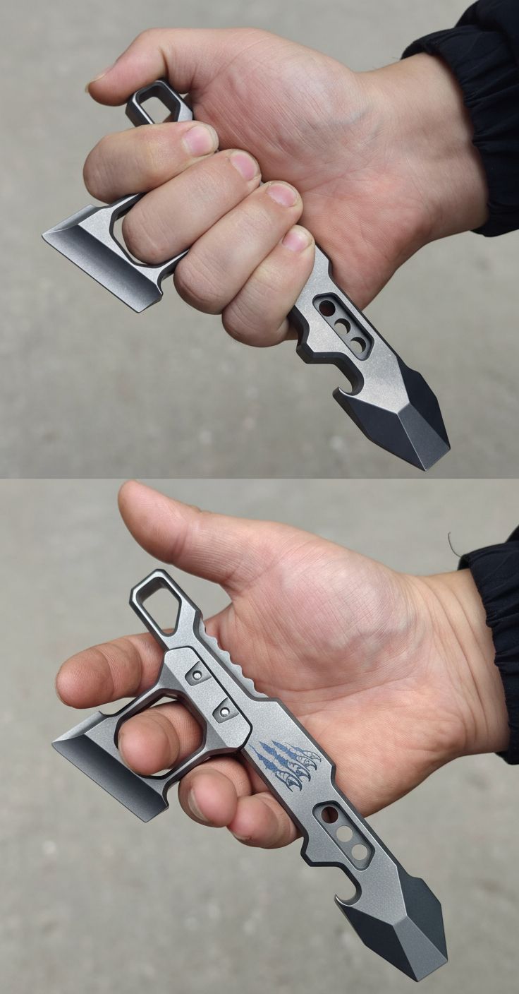 Titanium Modular EDC Pry Bar and Tactical Multi Tool with Removable Handle