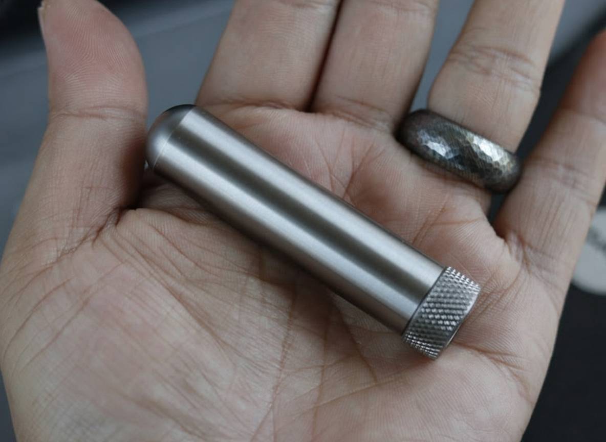Titanium Alloy TC4 Portable Inhaler Case