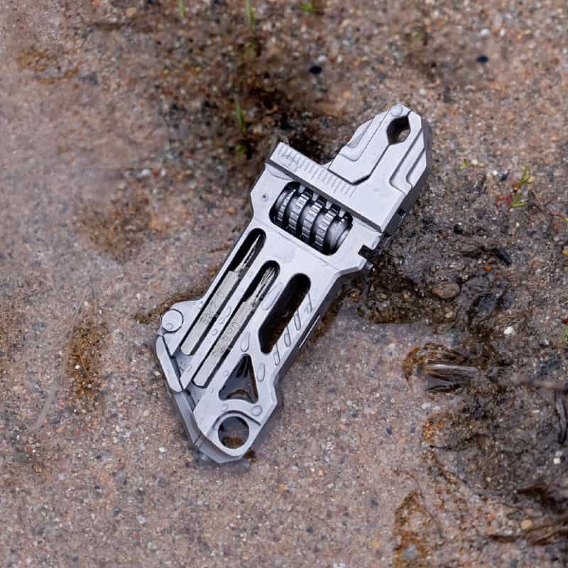 Titanium EDC Adjustable Pocket Tool Compact Multi-Use Wrench