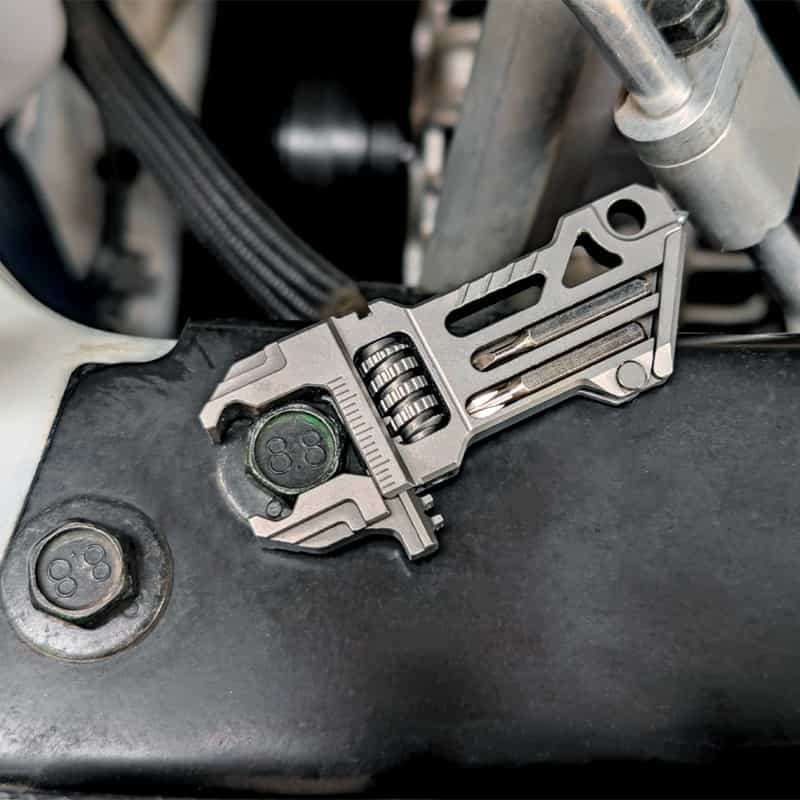 Titanium EDC Adjustable Pocket Tool Compact Multi-Use Wrench