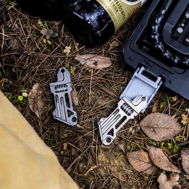 Titanium EDC Adjustable Pocket Tool Compact Multi-Use Wrench