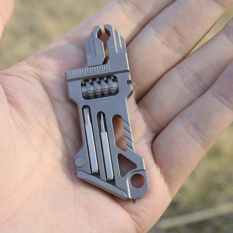 Titanium EDC Adjustable Pocket Tool Compact Multi-Use Wrench