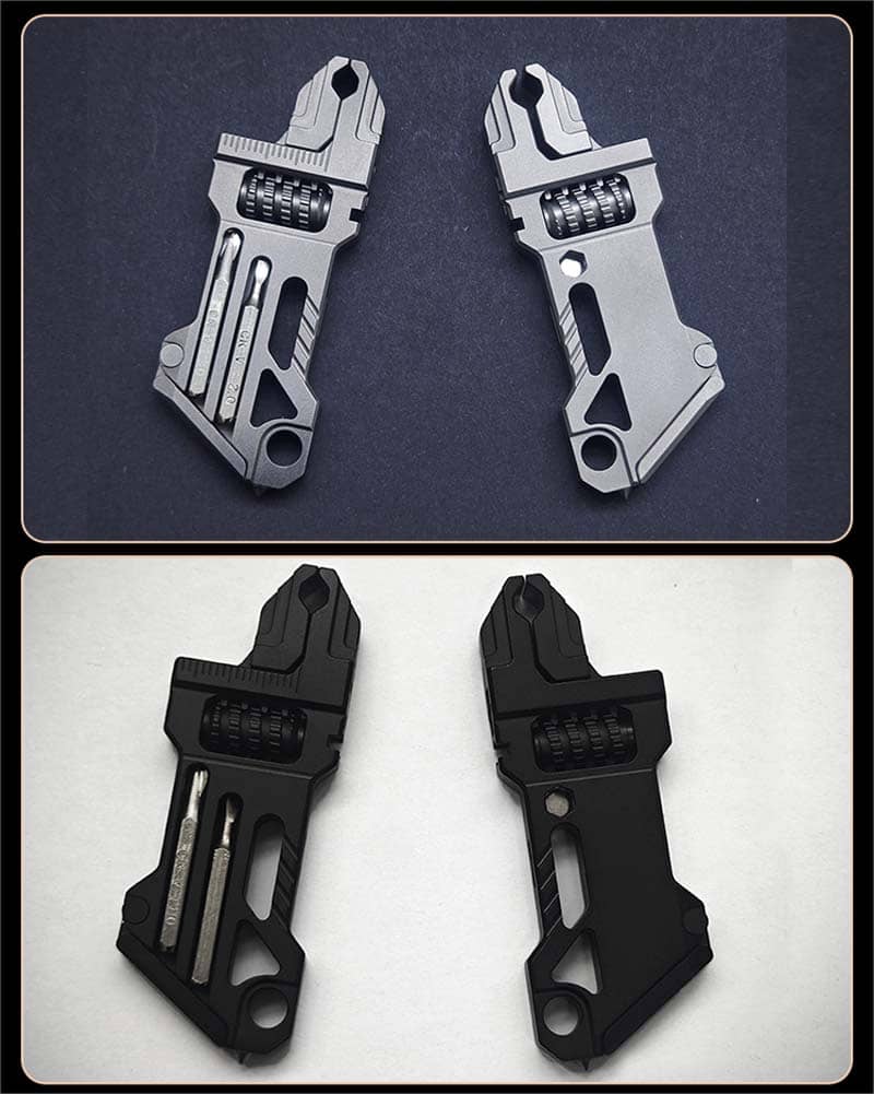 Titanium EDC Adjustable Pocket Tool Compact Multi-Use Wrench