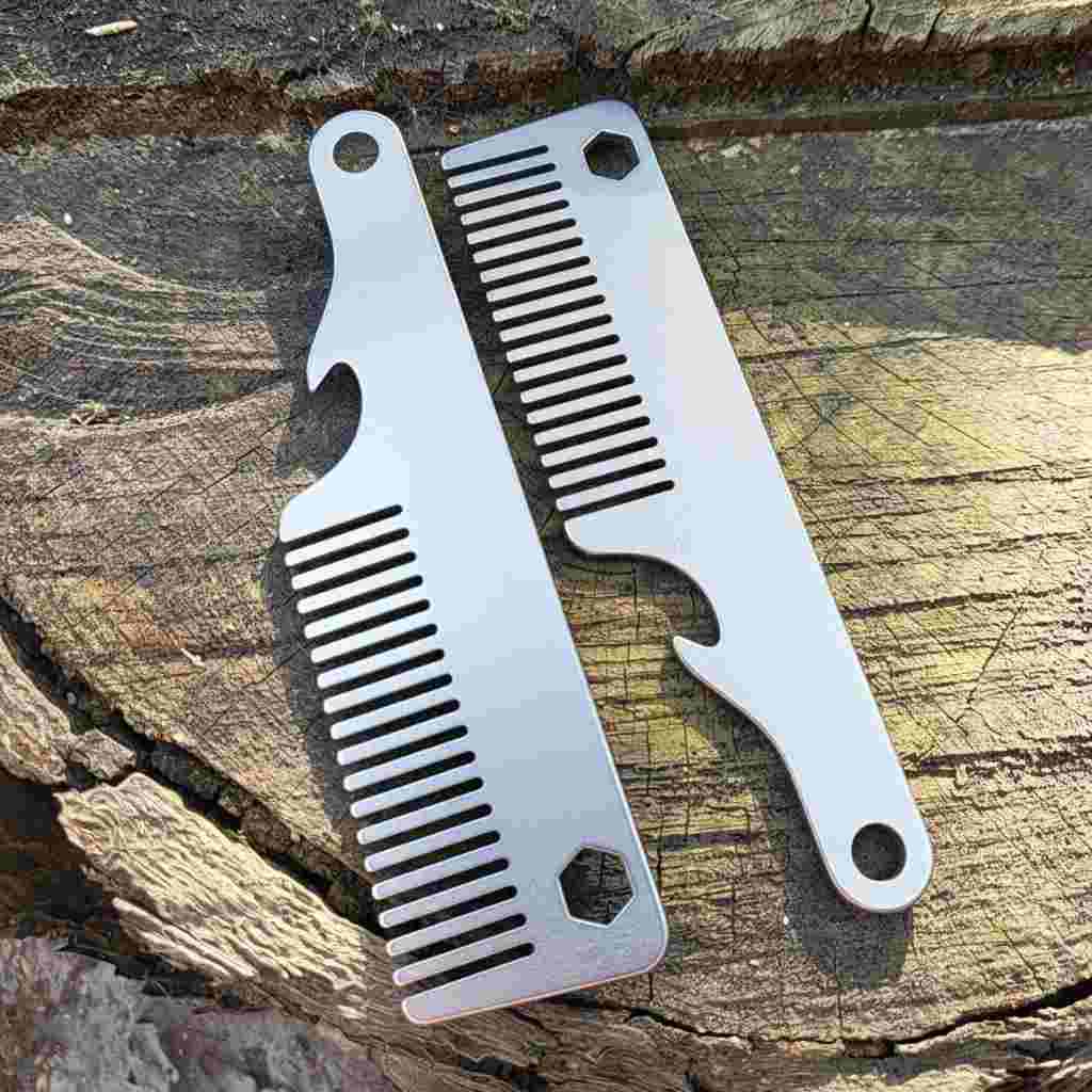 Titanium EDC Tactical Comb – Compact Beard and Hair Tool