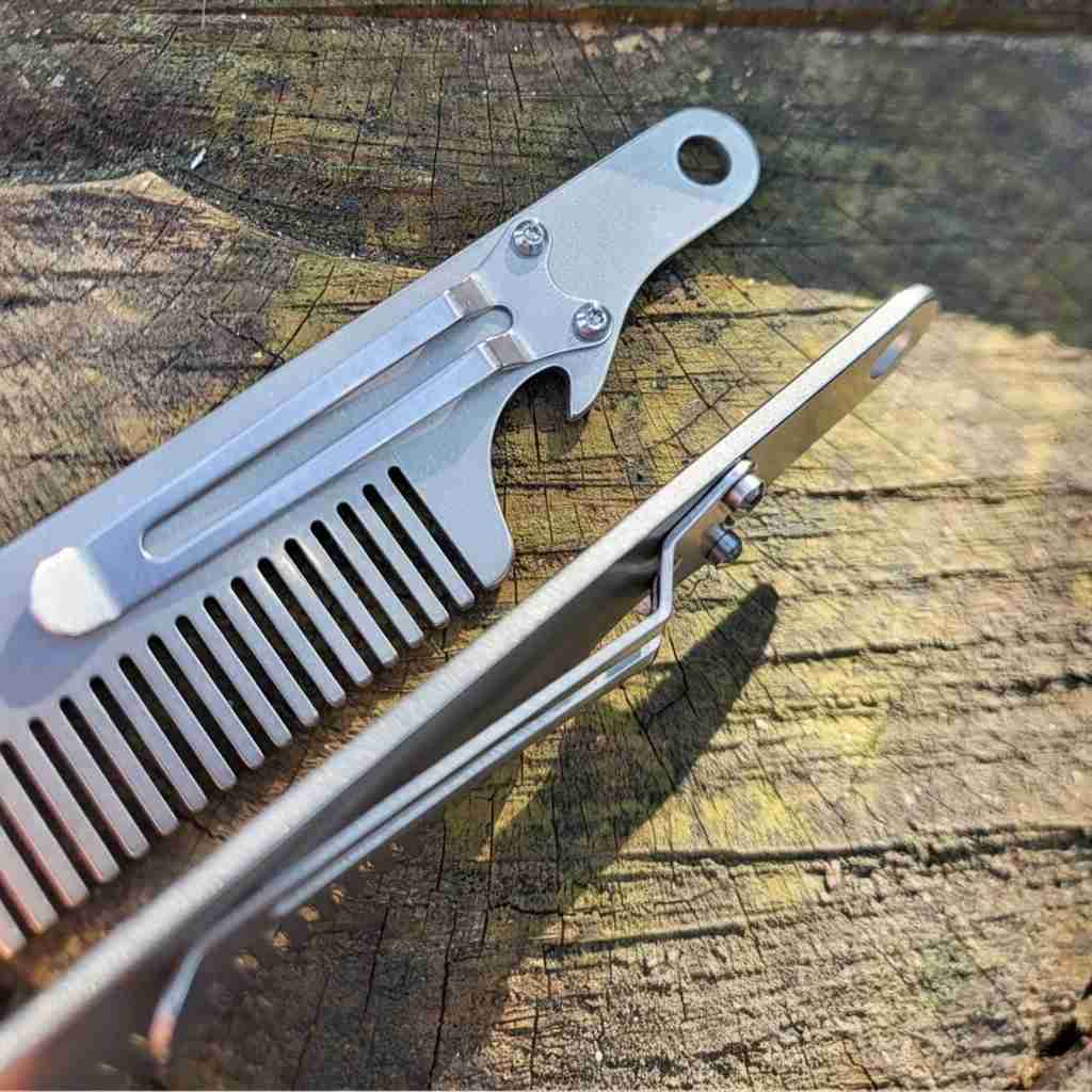 Titanium EDC Tactical Comb – Compact Beard and Hair Tool