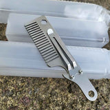 Titanium EDC Tactical Comb – Compact Beard and Hair Tool