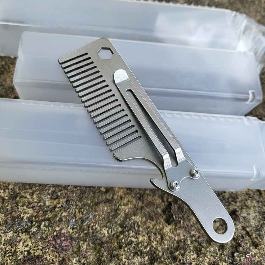 Titanium EDC Tactical Comb – Compact Beard and Hair Tool