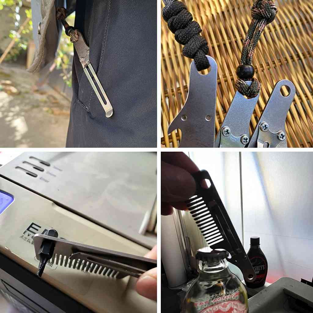 Titanium EDC Tactical Comb – Compact Beard and Hair Tool