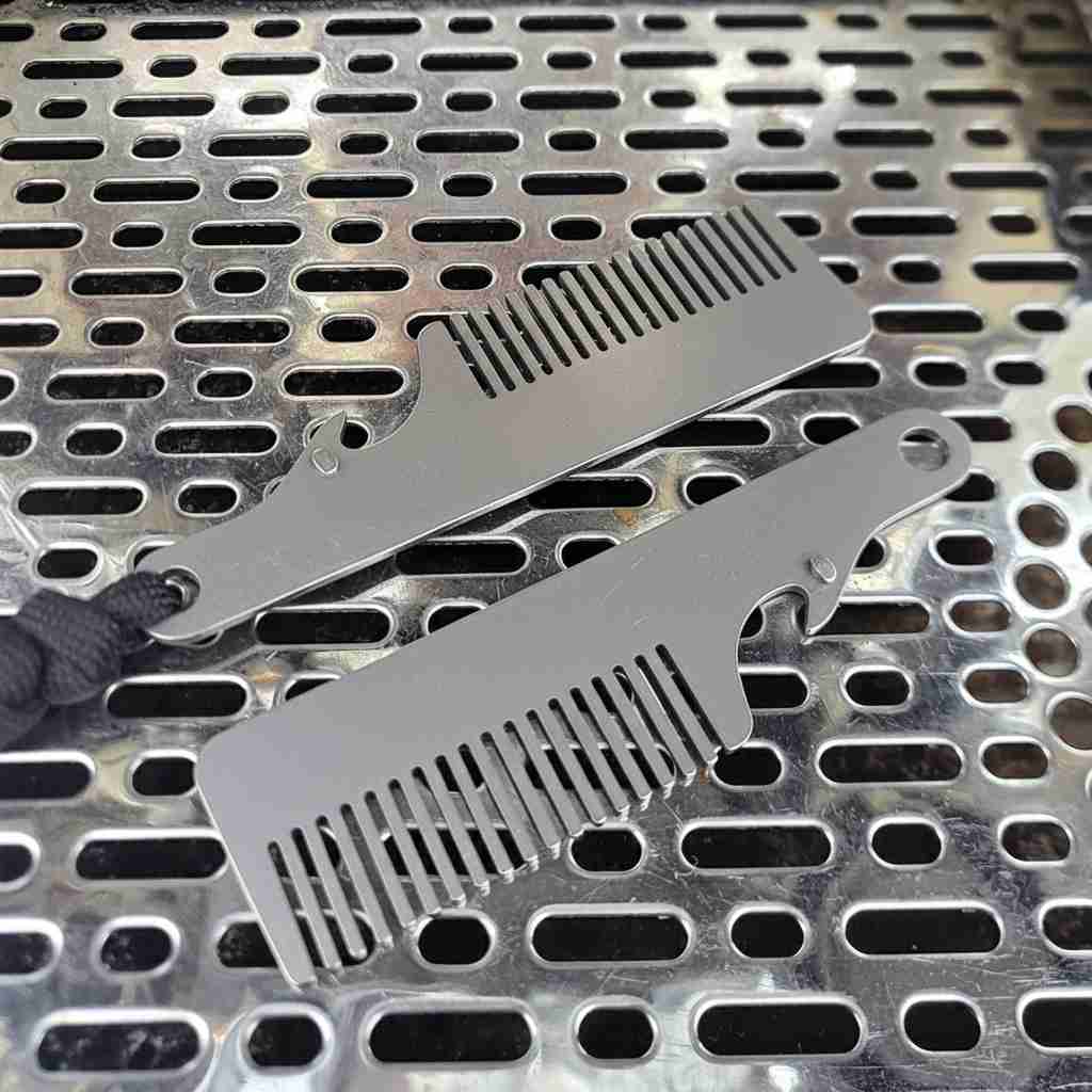 Titanium EDC Tactical Comb – Compact Beard and Hair Tool