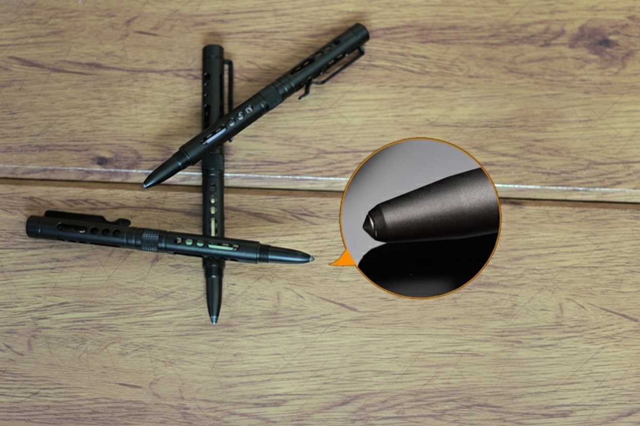 Tritium Tactical Pen Compact EDC Tool with Tungsten Tip and Aluminum Alloy Body