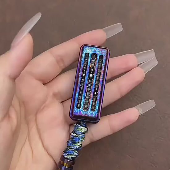 Solar Storm Titanium Slider – Premium EDC Fidget Toy with Dual-Layer Magnetic Rails